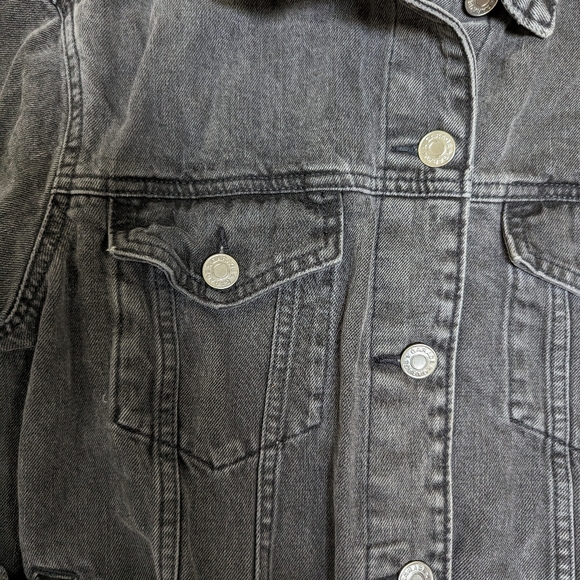 Garage Boyfriend Cut Gray Jean Jacket - XS - Picture 3 of 5